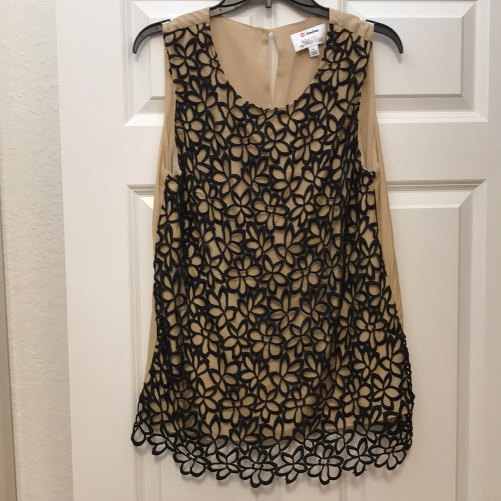 Neiman Marcus Lela Rose sleeveless top